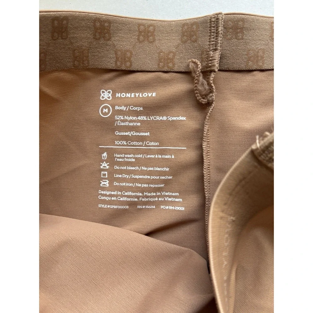 Honeylove Shapewear High Waist Bottoms Sz M Nude Hook Eye Closure
